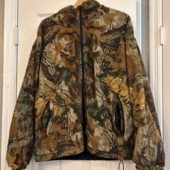Vintage Duxbak Reversible Camo Fleece Jacket Men’s L XL Hunting Coat - Picture 3 of 5